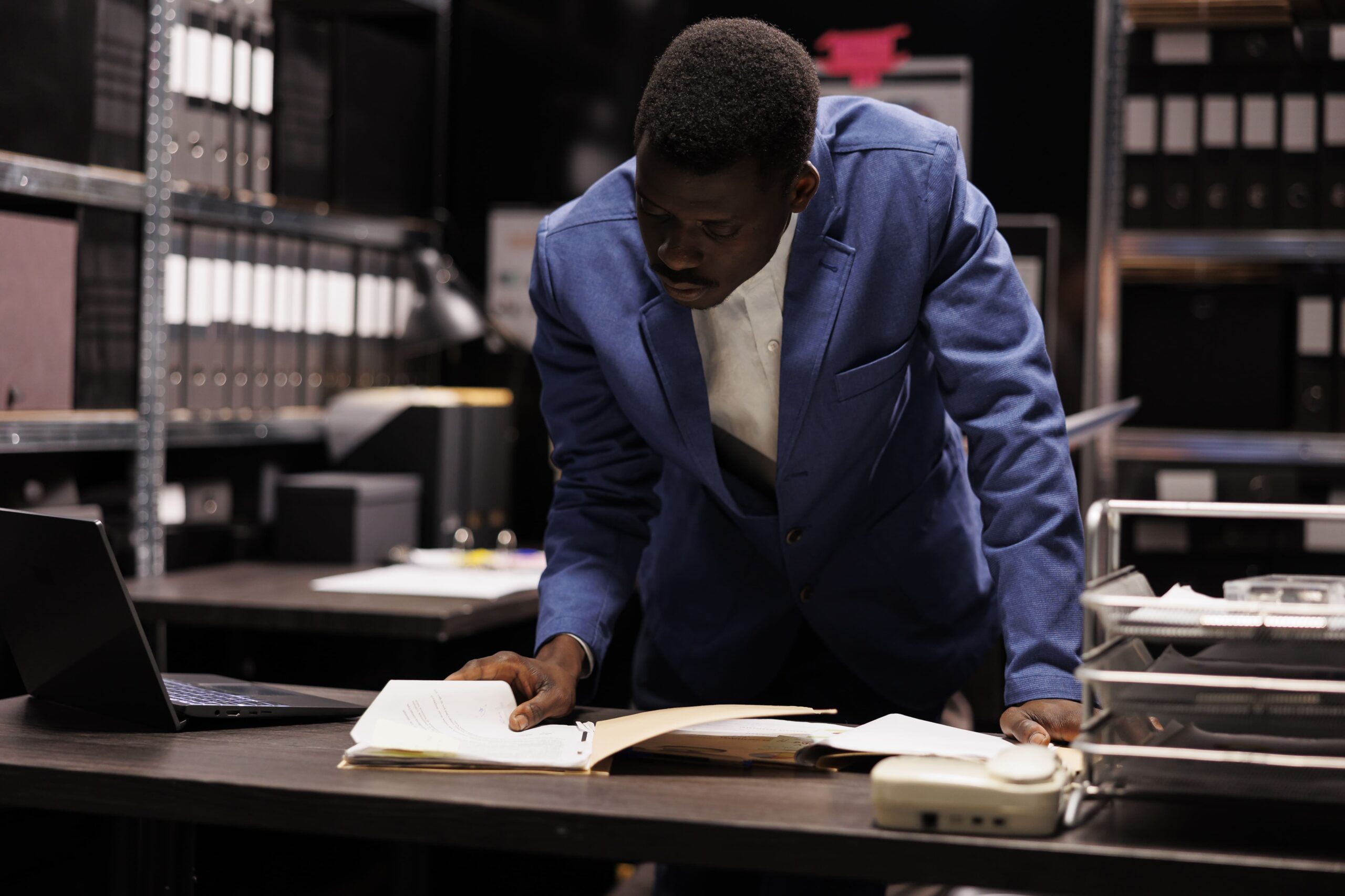 An account manager working on a client's book