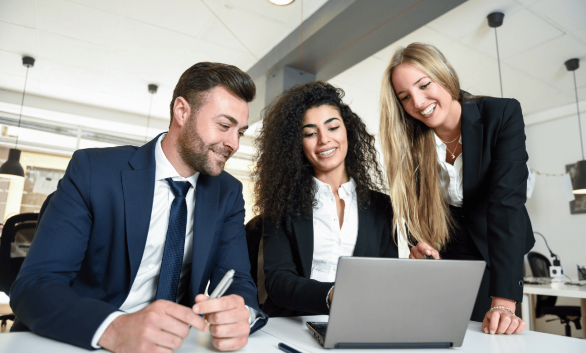 Marketing team collaborating remotely with offshore staff to scale their agency