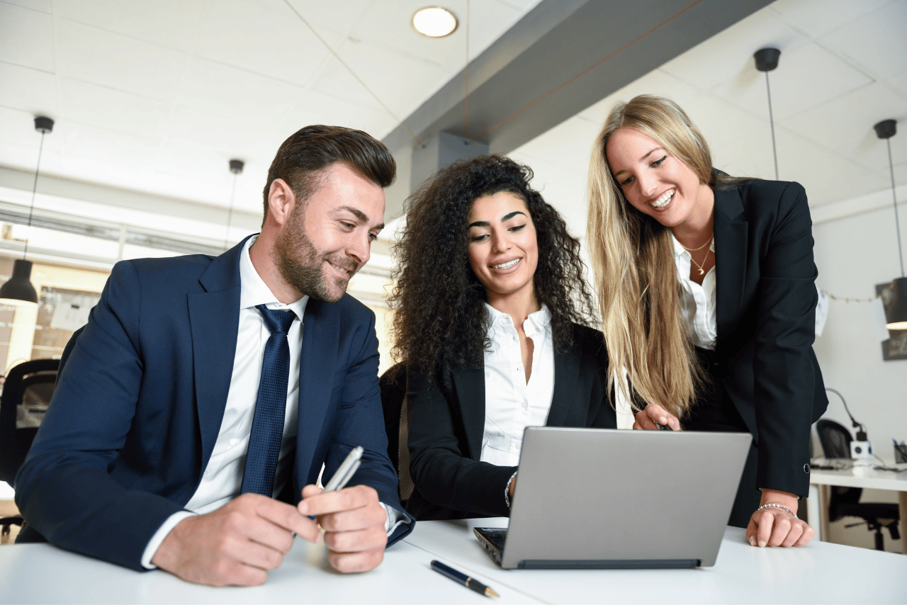 Marketing team collaborating remotely with offshore staff to scale their agency